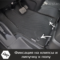Автомобильные коврики EVA на Peugeot Traveller 8 мест, Long (2016-2024) 