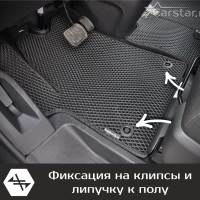 Коврики текстильные на Citroen SpaceTourer 8 мест, не Long (2016-2024)