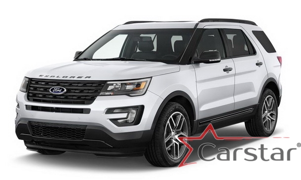 Текстильные коврики для Ford Explorer V рестайл 3 ряда (2015->) 
